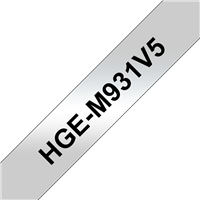 Brother HGe-M931V5 Schriftband Schwarz auf Silber