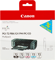 Canon PGI-72 Multipack Schwarz / Magenta / Cyan / Grau / Transparent