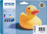 Epson T0556 Multipack zwart / cyan / magenta / geel