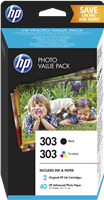 HP 303 Schwarz / mehrere Farben Value Pack Z4B62EE