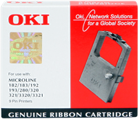 OKI 182/3321 black ribbon