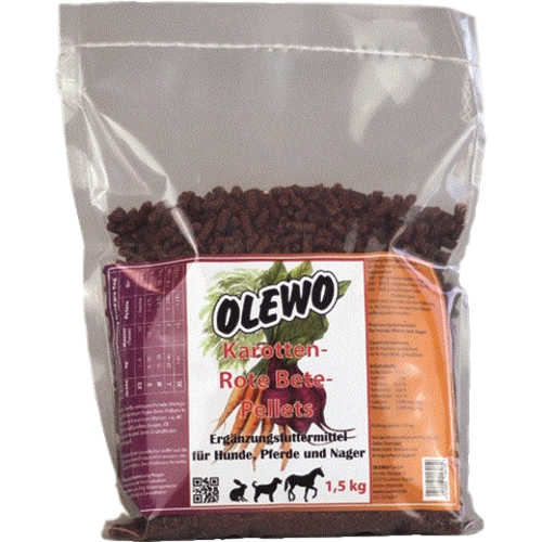 OLEWO KarottenRote BetePellets für Hund, Pferd und Nager 1,5 kg