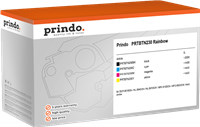 Prindo PRTBTN230 Rainbow Schwarz / Cyan / Magenta / Gelb Value Pack