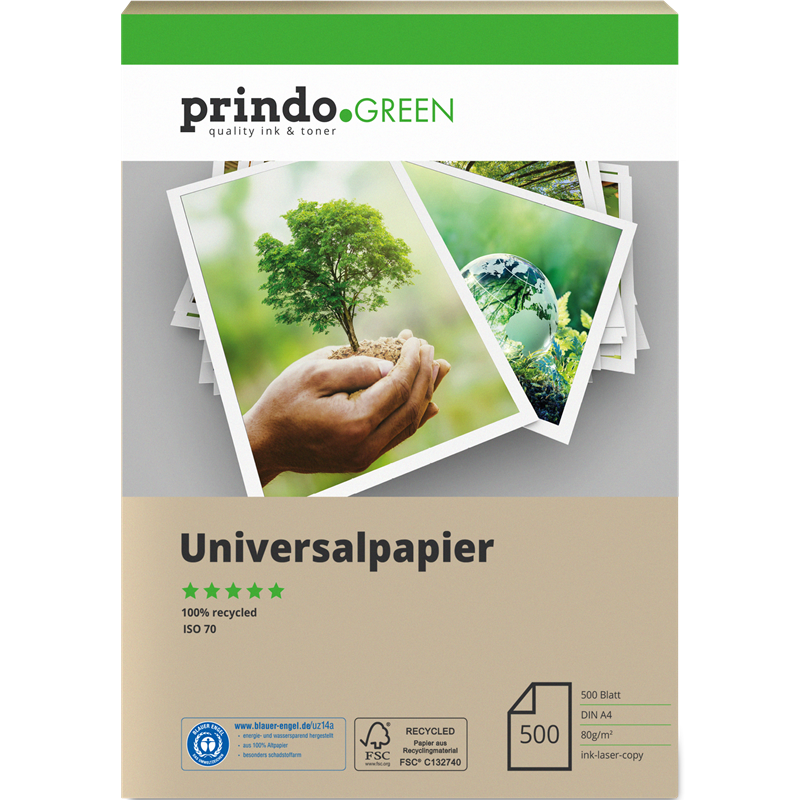 Prindo Carta universale verde A4 bianco fumo