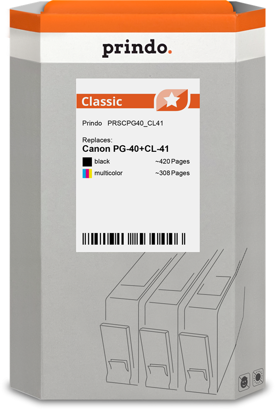 Prindo PRSCPG40_CL41 Multipack Schwarz / mehrere Farben