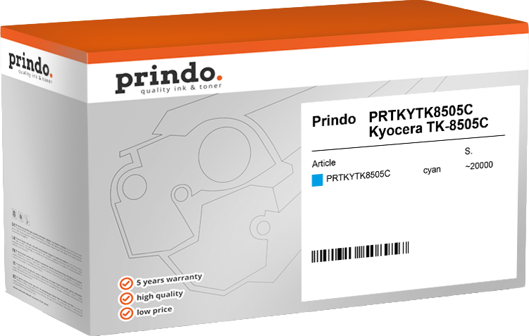 Prindo PRTKYTK8505C Cyan Toner
