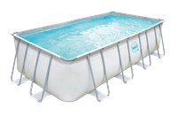 Swing Pools Premium Metallrahmen-Pool hellgrau 549 x 274 x 132 cm - Framepool