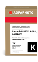 Agfa Photo APCPGI550XLB Preto Cartucho de tinta