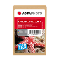 Agfa Photo CLI-521C,M,Y Multipack Cyan / Magenta / Jaune