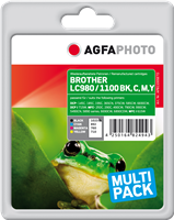 Agfa Photo LC980/1100BK,C,M,Y Multipack nero / ciano / magenta / giallo