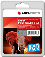 Agfa Photo PGI-2500XLBK,C,M,Y Multipack Schwarz / Cyan / Magenta / Gelb