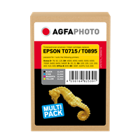 Agfa Photo T0715/T0895BK,C,M,Y Multipack negro / cian / magenta / amarillo