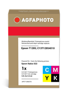 Agfa Photo T1285BK,C,M,Y Pack Preto / Cyan / Magenta / Amarelo