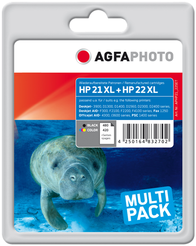 Agfa Photo 21XL+22XL Pack Preto / várias cores