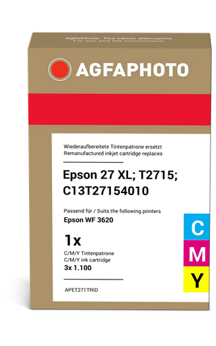 Agfa Photo 27XLC,M,Y Pack Cyan / Magenta / Amarelo