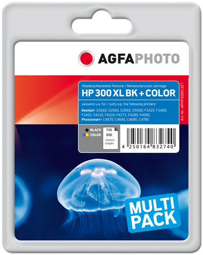 Agfa Photo 300XLBK+Color Pack Preto / várias cores