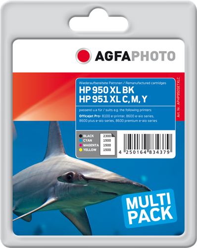 Agfa Photo 950XLBK+951XLC,M,Y Multipack negro / cian / magenta / amarillo