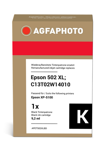 Agfa Photo APET502XLBD Preto Cartucho de tinta