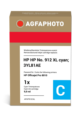 Agfa Photo APHP912CXL Cyan Cartucho de tinta