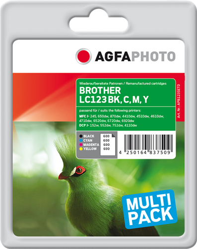 Agfa Photo LC123BK,C,M,Y Multipack negro / cian / magenta / amarillo