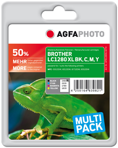 Agfa Photo LC1280XLBK,C,M,Y Multipack negro / cian / magenta / amarillo