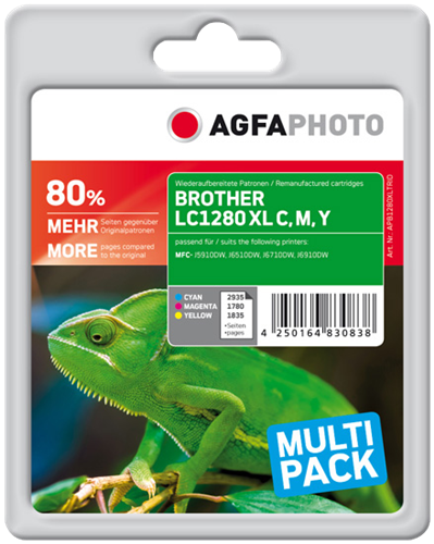 Agfa Photo LC1280XLC,M,Y Multipack cyan / magenta / geel