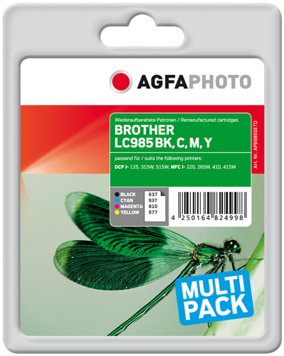 Agfa Photo LC985BK,C,M,Y Multipack nero / ciano / magenta / giallo