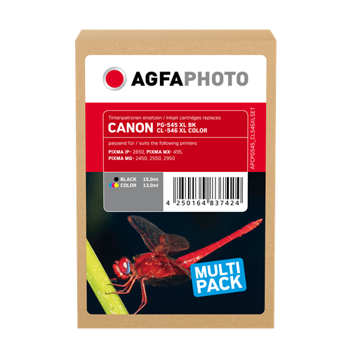 Agfa Photo PG-545XLBK+CL-546XL-Color Multipack negro / varios colores