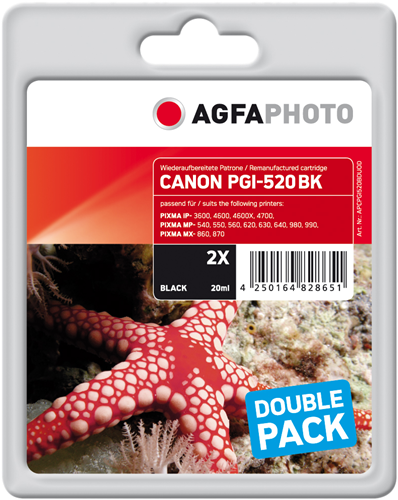 Agfa Photo PGI-520BK Multipack nero