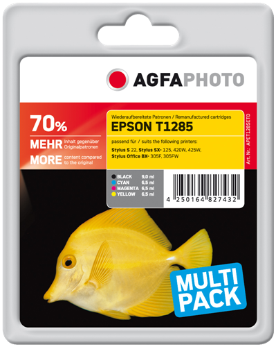 Agfa Photo T1285BK,C,M,Y Multipack nero / ciano / magenta / giallo