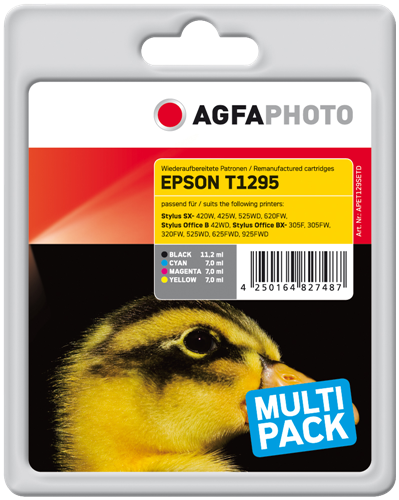 Agfa Photo T1295BK,C,M,Y Multipack negro / cian / magenta / amarillo