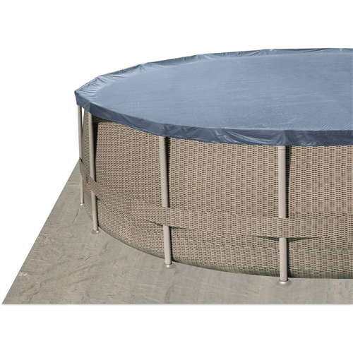 Bestway Frame Pool Komplettset Rattan Braun 4,27x1,07 m