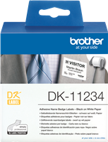 Brother DK-11234 Etichette nome rimovibili Nero su bianco