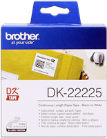 Brother DK-22225 Etiquetas sin fin 38mm x 30,48m Negro sobre blanco