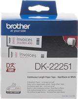 Brother DK-22251 Etiquettes en continu 62mm x 15,24m Noir(e) / Bleu / Blanc