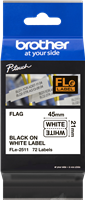 Brother FLe-2511 Etiqueta de bandera única 21 x 45mm Negro sobre blanco