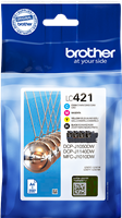 Brother LC-421 Multipack zwart / cyan / magenta / geel