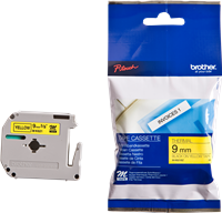 Brother M-K621BZ Fita rotuladora Preto sobre amarelo