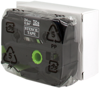 Brother STe-151 Fita rotuladora Branco sobre transparente