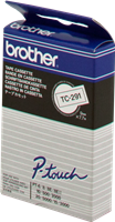 Brother TC-291 Fita rotuladora Preto sobre branco