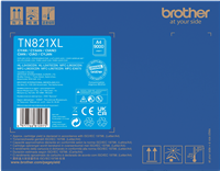 Brother TN-821XLC ciano toner