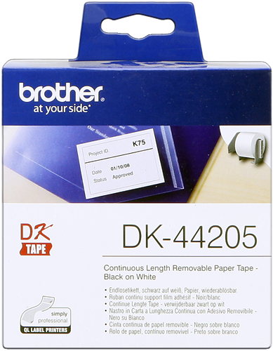 Brother DK-44205 Etiquetas continuas 62mm x 30,48m Blanco