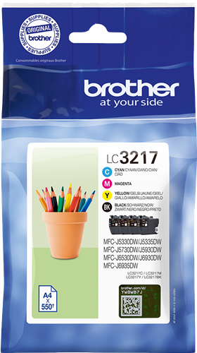 Brother LC-3217 Multipack zwart / cyan / magenta / geel