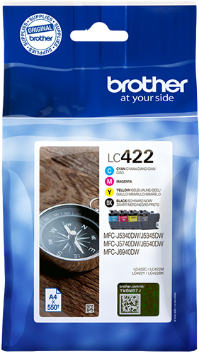 Brother LC-422 Pack Preto / Cyan / Magenta / Amarelo