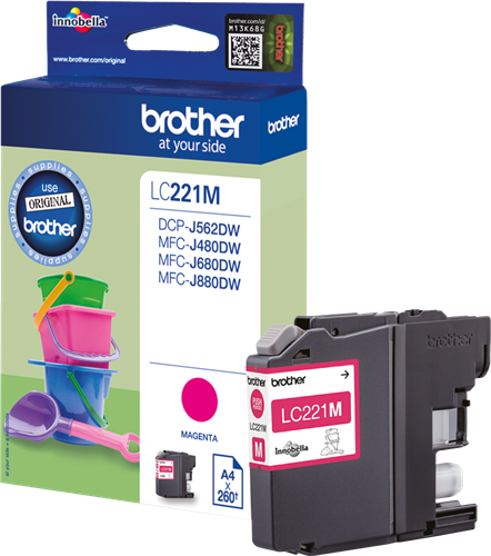 Brother LC221M purpurová Inkoustovou kazetu