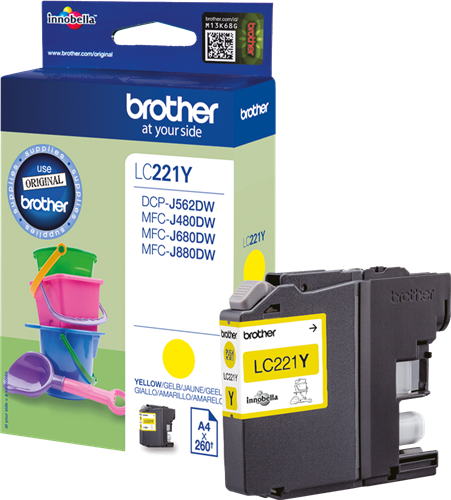 Brother LC221Y Amarelo Cartucho de tinta