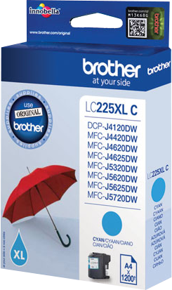 Brother LC225XLC Cyan Cartucho de tinta