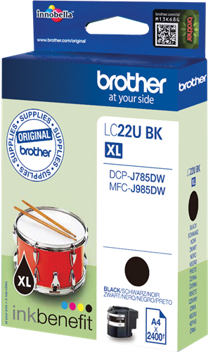 Brother LC22UBK Preto Cartucho de tinta