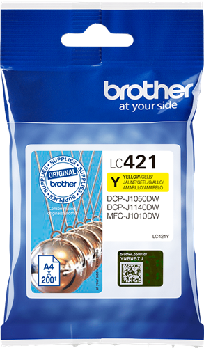 Brother LC421Y Jaune Cartouche d'encre