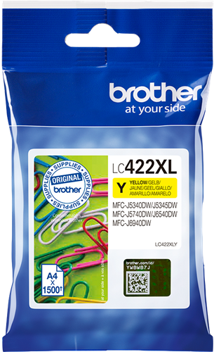 Brother LC422XLY Jaune Cartouche d'encre